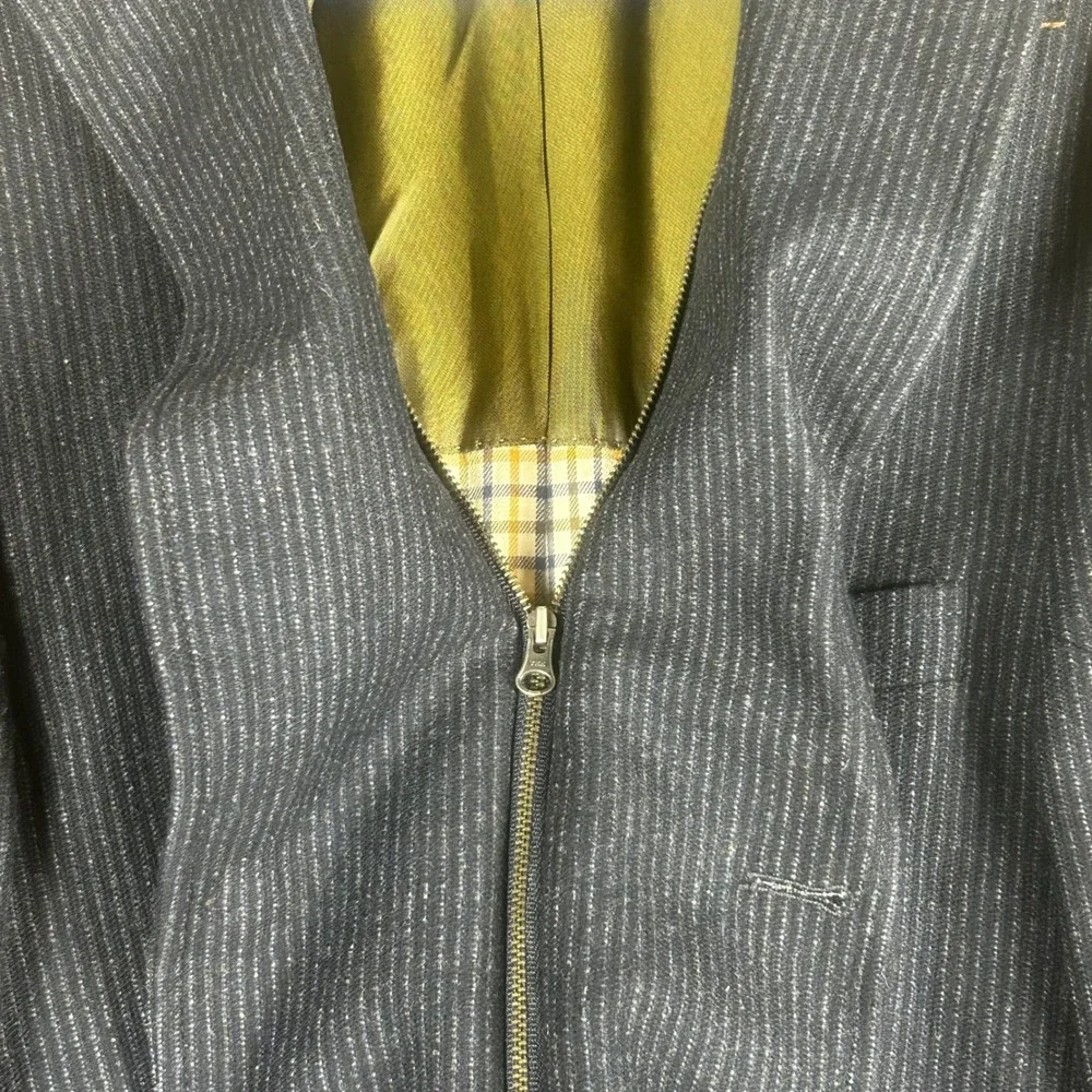 Kroon Men Navy Pinstripe LambsWool Cashmere Ritchie Sport Coat Blazer Jacket 42R